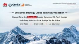 Huawei New-Gen OceanStor Dorado Converged All-Flash Storage Passes Enterprise Strategy Group Technical Validation