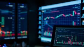 Ilustrasi grafik pasar saham dengan panah yang menunjukkan peningkatan, mencerminkan dampak positif buyback saham terhadap valuasi perusahaan dan kepercayaan investor.